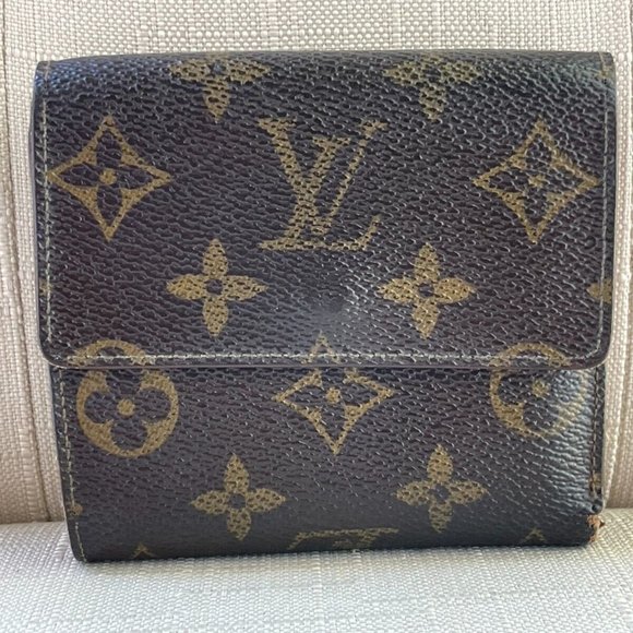 Vintage Louis Vuitton Wallet Card Holder Brown Leather Trifold Purse Made France - Picture 2 of 12